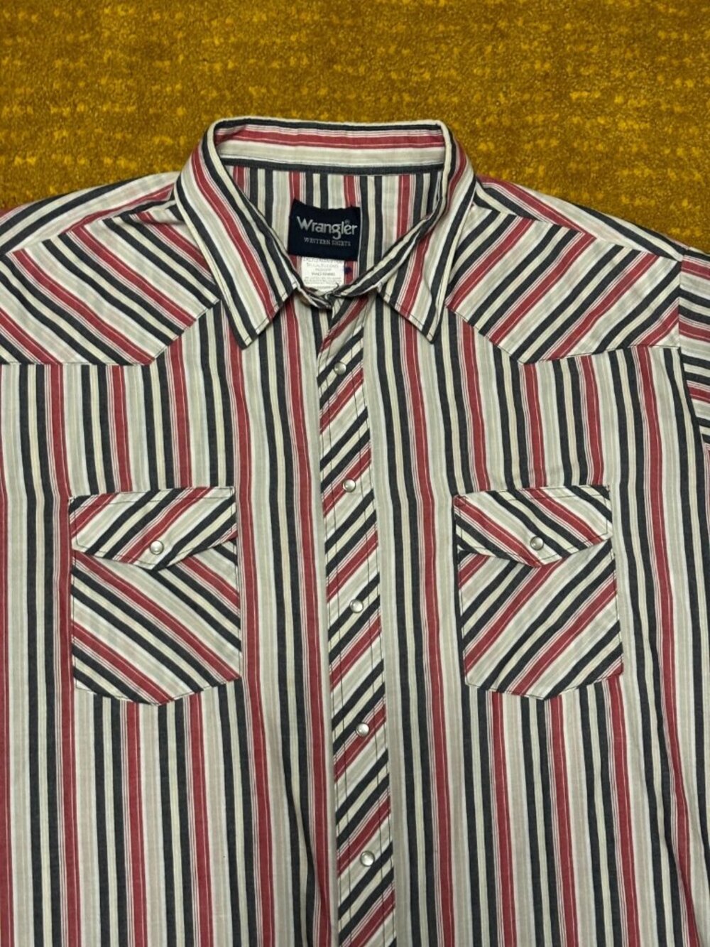 Wrangler Shirt Mens 2XL Big Pearl Snap Plaid Western Short Sleeve Cowboy